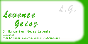 levente geisz business card